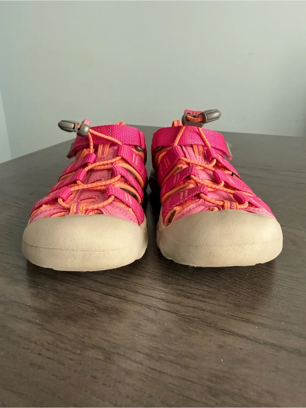 Keen Kids Closed Toe Sport Sandals Pink Coral US 1 EU 32/33 Washable